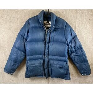 VTG Womens Sz XXS Navy Blue The North Face Puffer Jacket Full Zip Made in USA